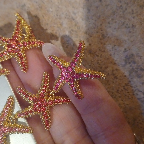 NWT Unique Sugarfix by Baublebar "Shoot For The Stars" Starfish Dangle Earrings - Picture 5 of 5